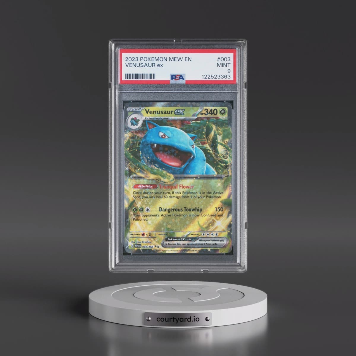 2023 Pokémon Mew EN-151 #003 Venusaur EX - Holo (PSA 9 MINT)