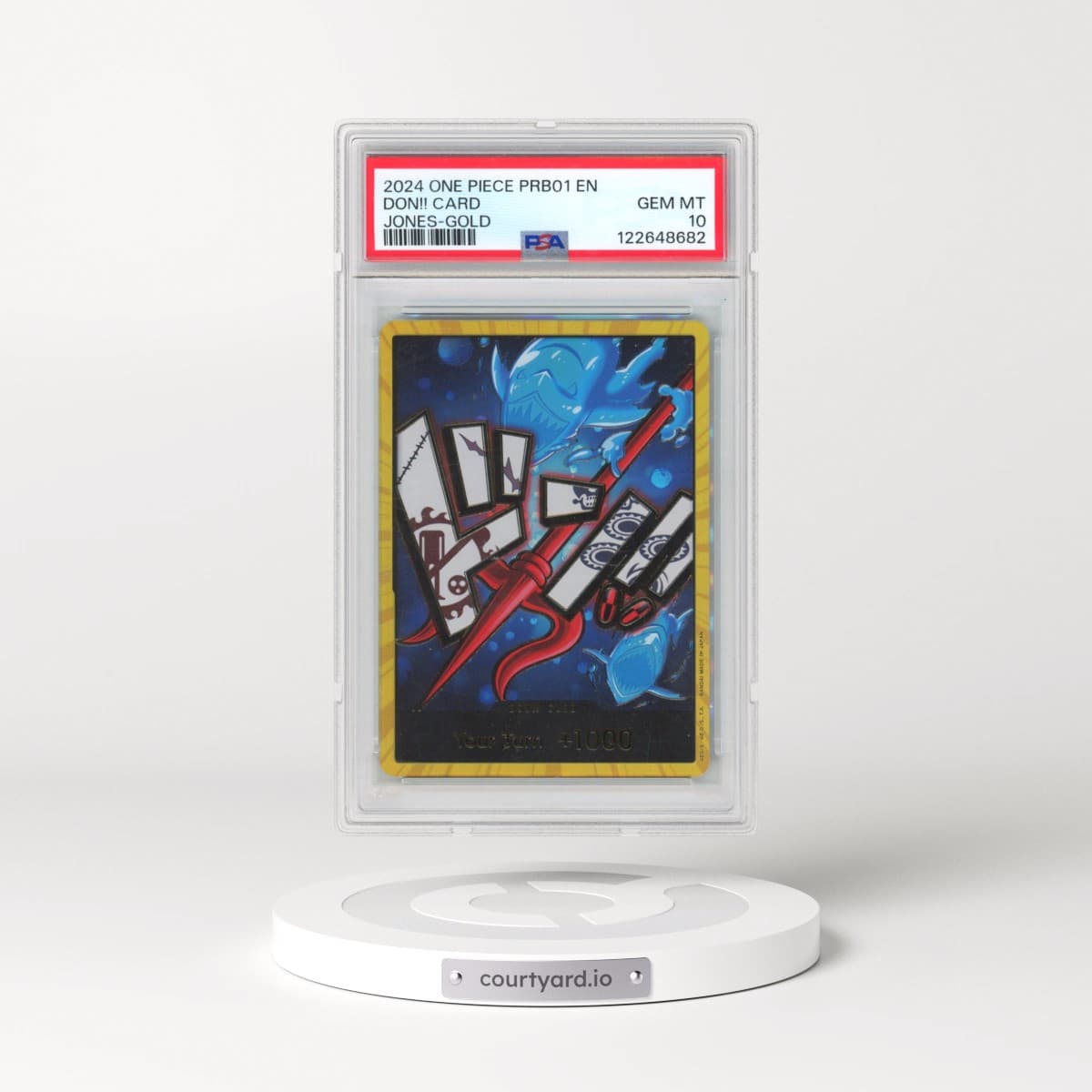 2024 One Piece PRB01-Premium Booster -One Piece Card the Best Don!! Card - Hody Jones-Gold (PSA 10 GEM MINT)