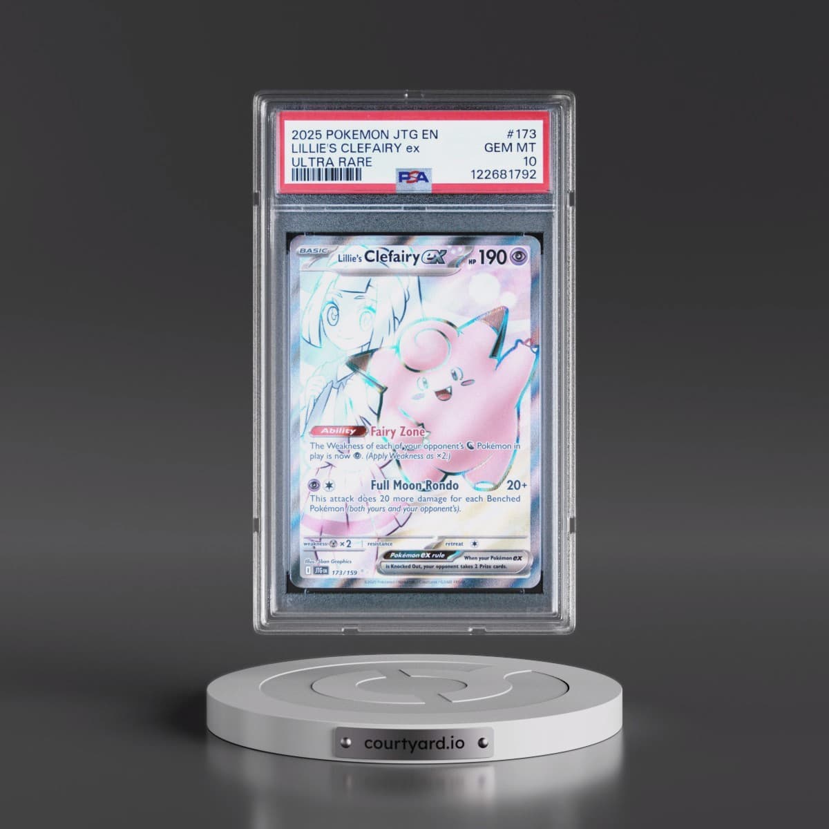 2025 Pokémon Jtg EN-Journey Together #173 Lillie's Clefairy EX - Holo Ultra Rare (PSA 10 GEM MINT)