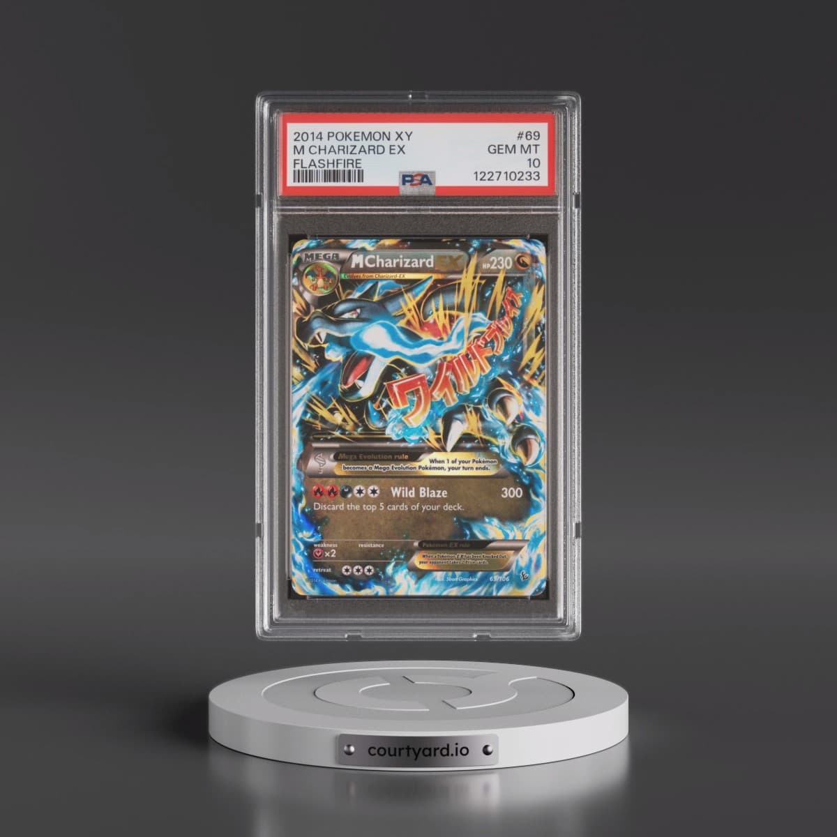 2014 Pokémon XY Flashfire #69 M Charizard EX - Holo (PSA 10 GEM MINT)