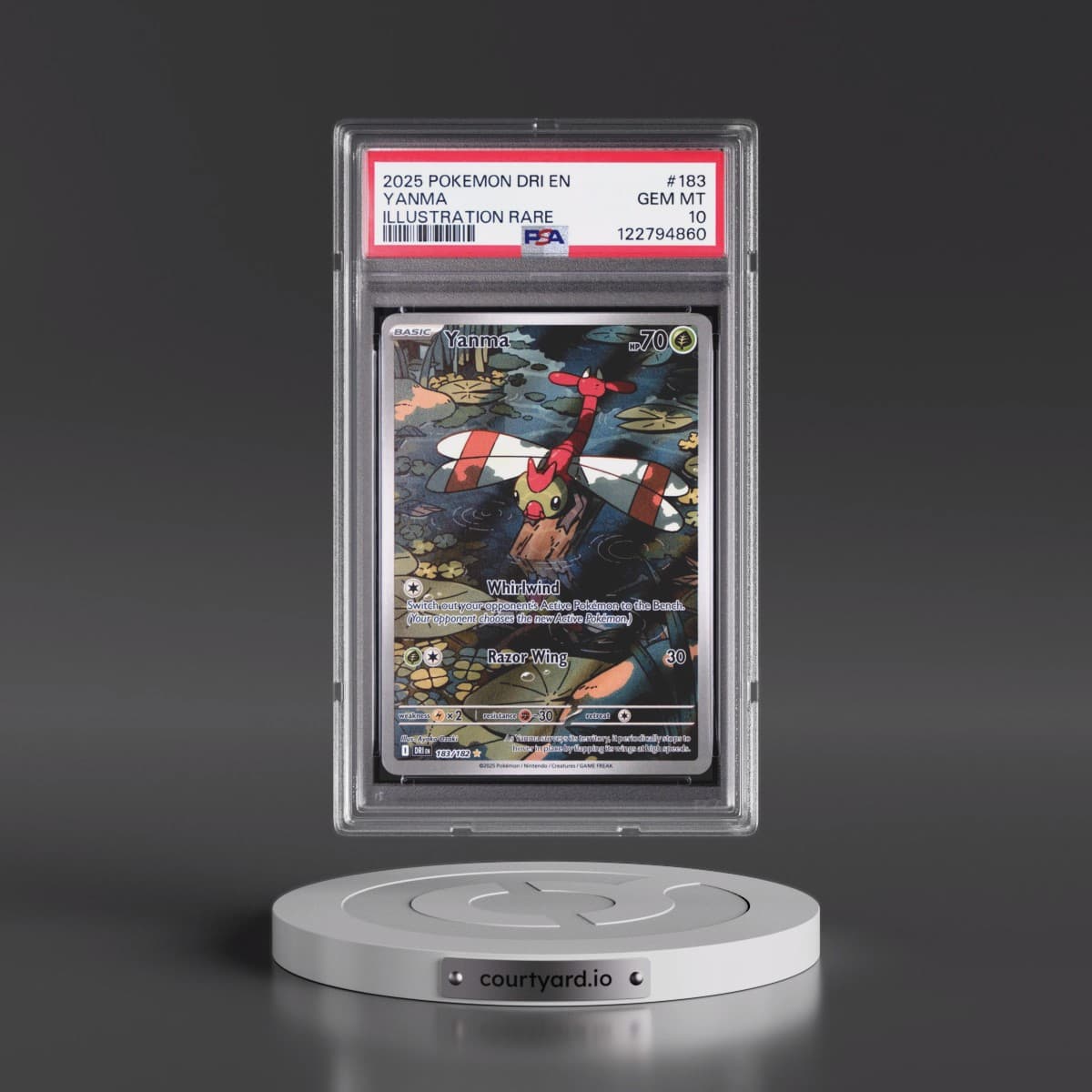 2025 Pokémon Dri EN-Destined Rivals #183 Yanma - Illustration Rare (PSA 10 GEM MINT)