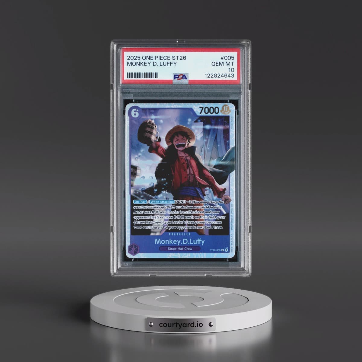 2025 One Piece Starter Deck ST26-Purple/Black Monkey D. Luffy #005 Monkey D. Luffy (PSA 10 GEM MINT)