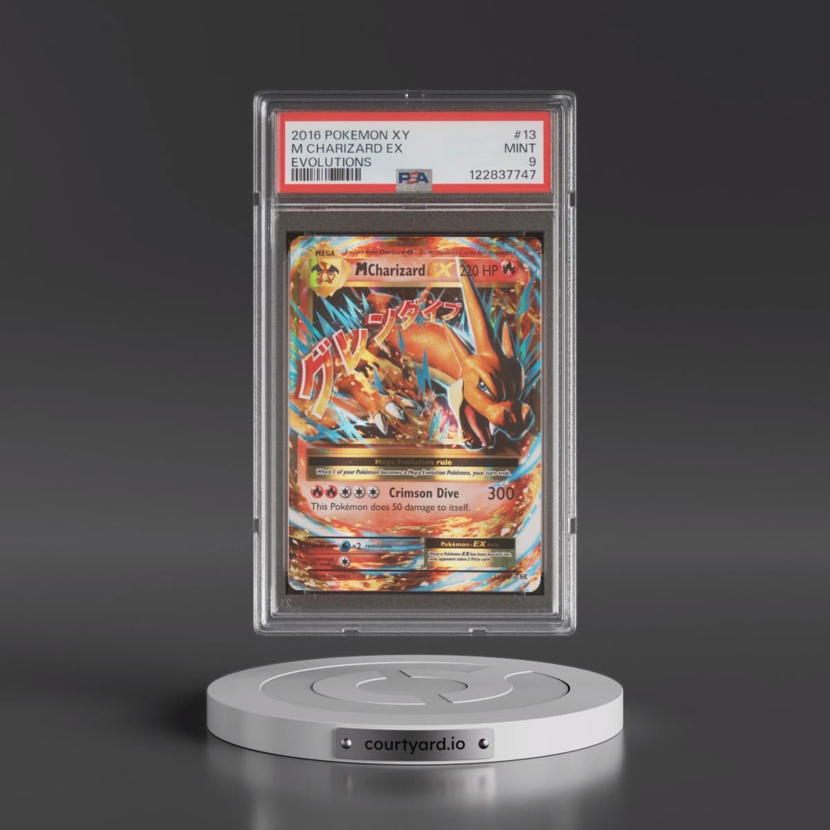 2016 Pokémon XY Evolutions #13 M Charizard EX - Holo (PSA 9 MINT)