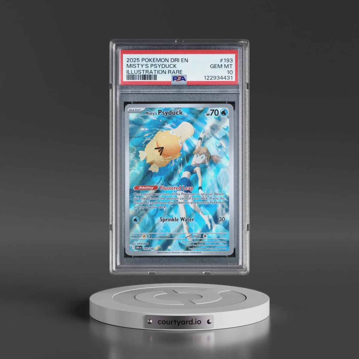 2025 Pokémon Dri EN-Destined Rivals #193 Misty's Psyduck - Illustration Rare (PSA 10 GEM MINT)