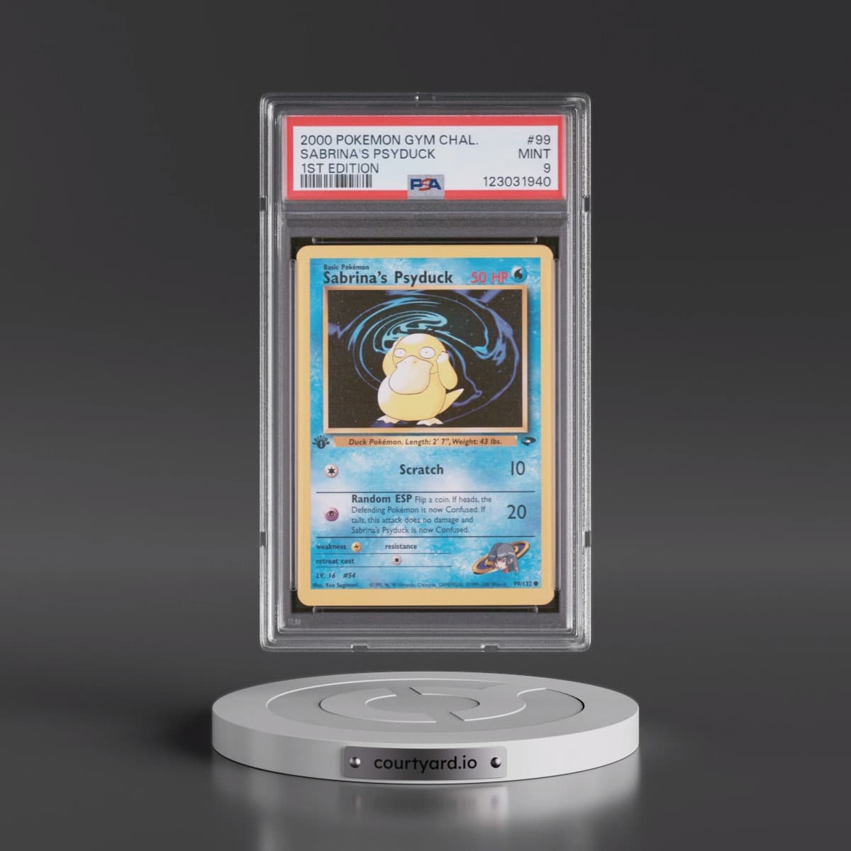2000 Pokémon Gym Challenge #99 Sabrina's Psyduck - 1st Edition (PSA 9 MINT)