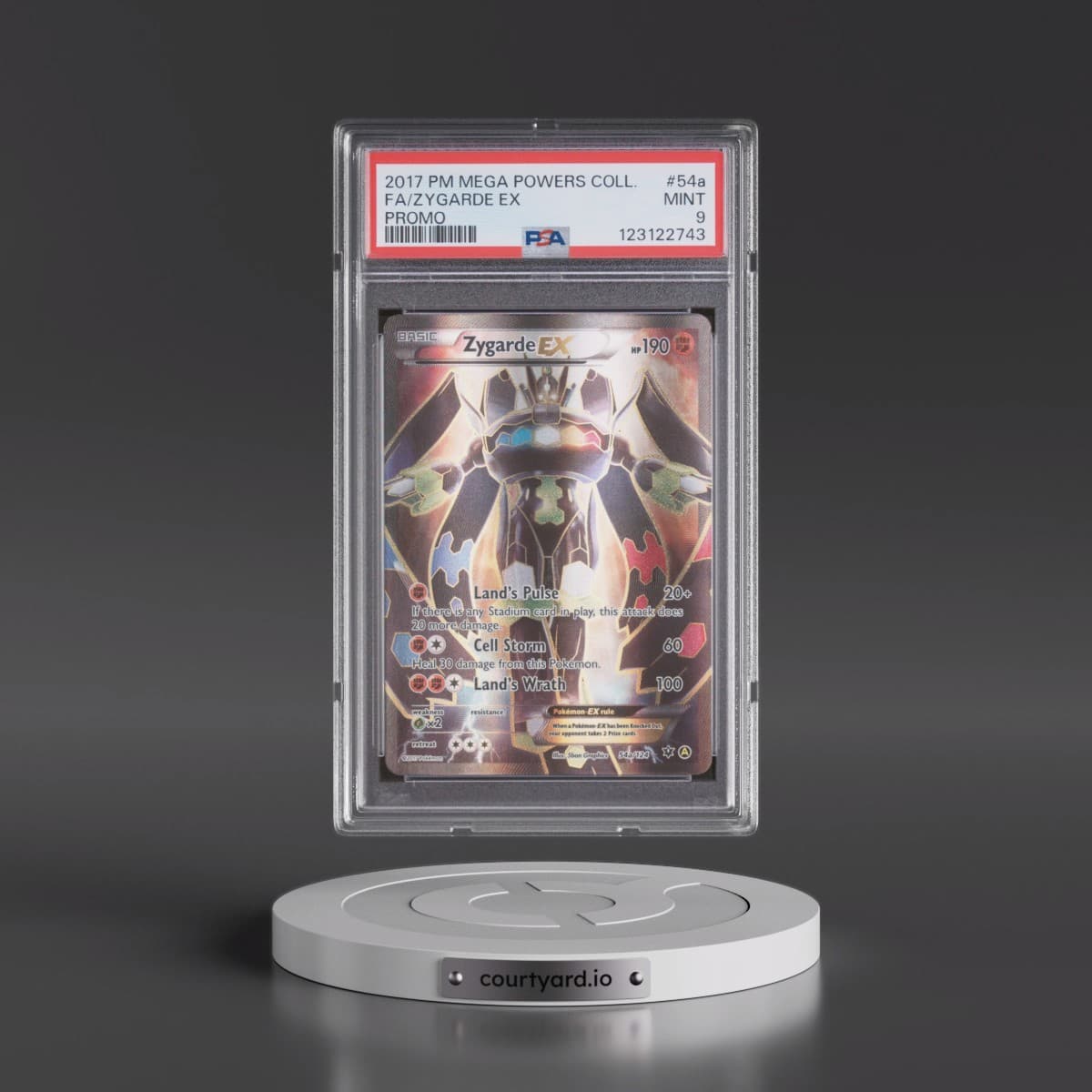 2017 Pokémon Mega Powers Collection Promo #54a Zygarde EX - Holo Full Art (PSA 9 MINT)