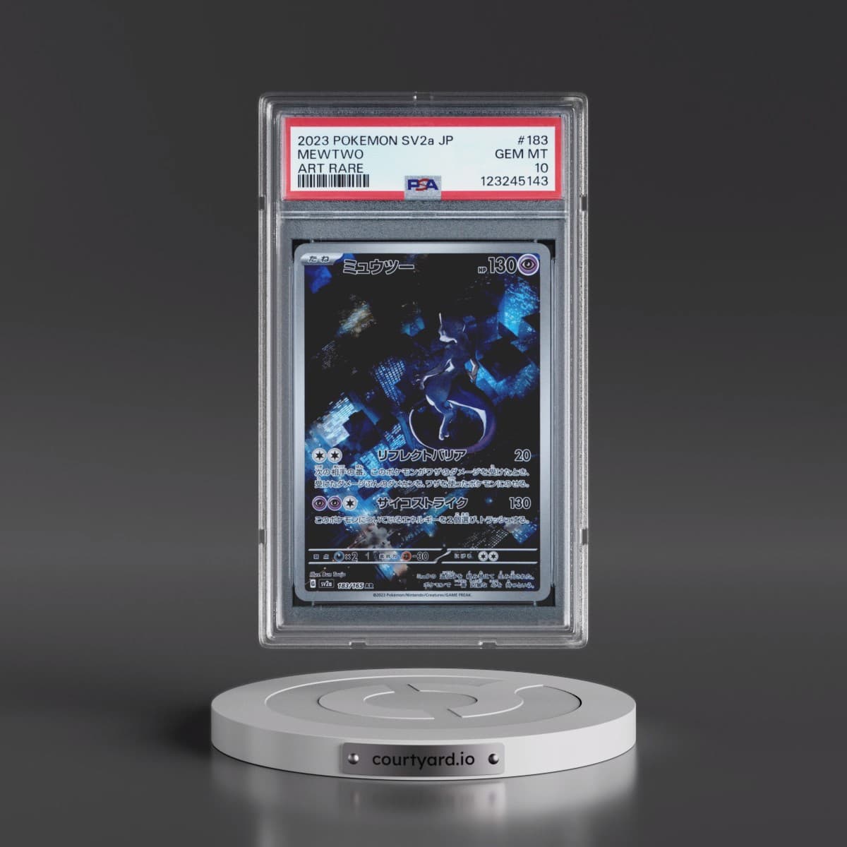 2023 Pokémon Sv2a-Pokemon 151 #183 Mewtwo - Art Rare (PSA 10 GEM MINT)