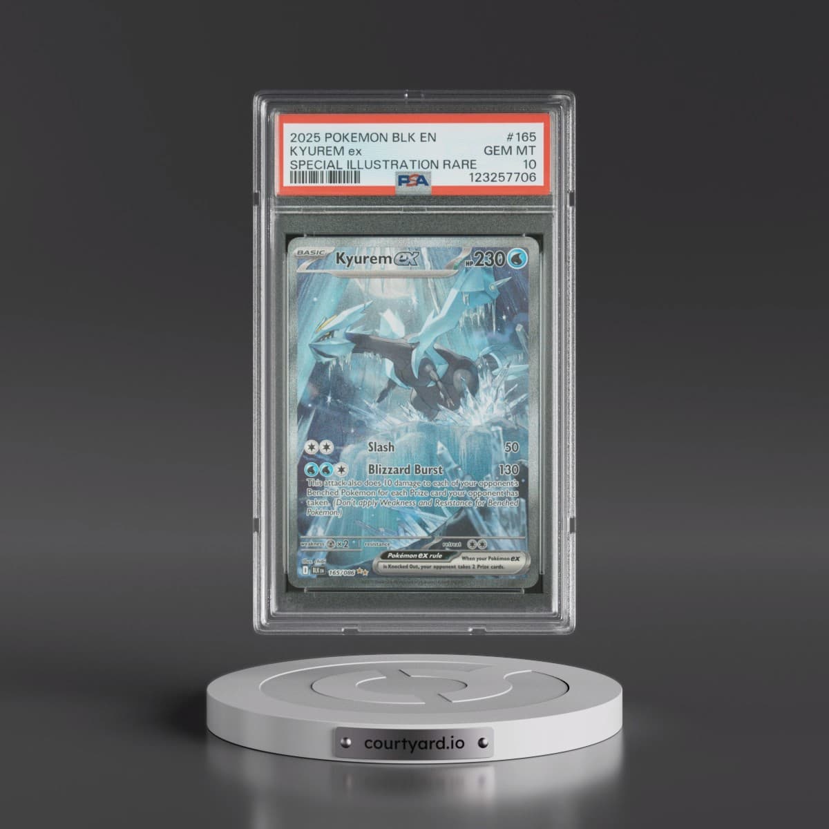 2025 Pokémon Blk EN-Black Bolt #165 Kyurem EX - Holo Special Illustration Rare (PSA 10 GEM MINT)