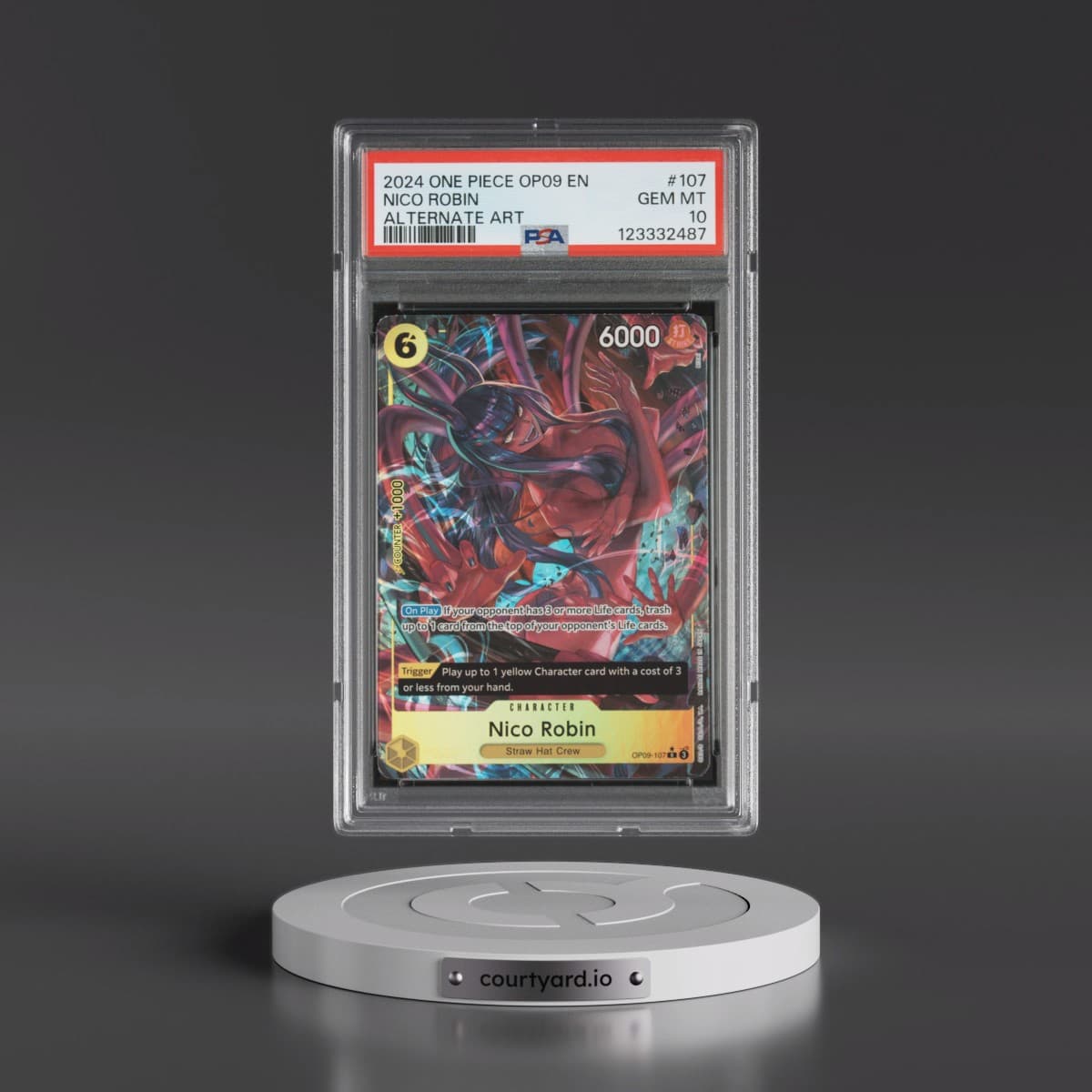 2024 One Piece OP09-Emperors in the New World #107 Nico Robin - Alternate Art (PSA 10 GEM MINT)