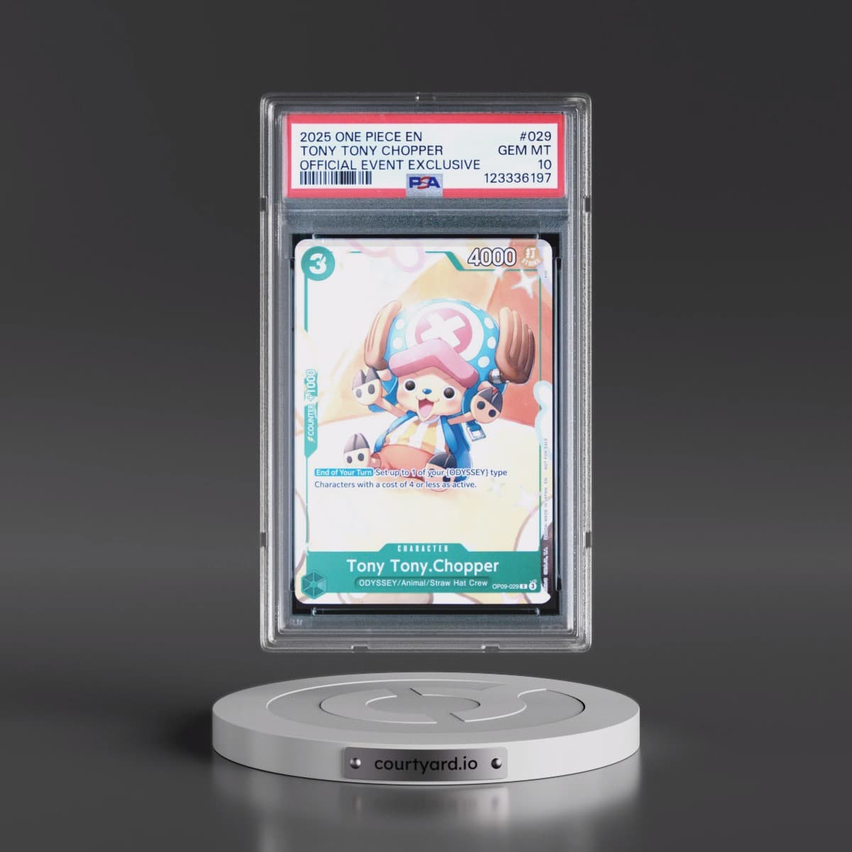 2025 One Piece Promos #029 Tony Tony Chopper - Official Event Exclusive (PSA 10 GEM MINT)