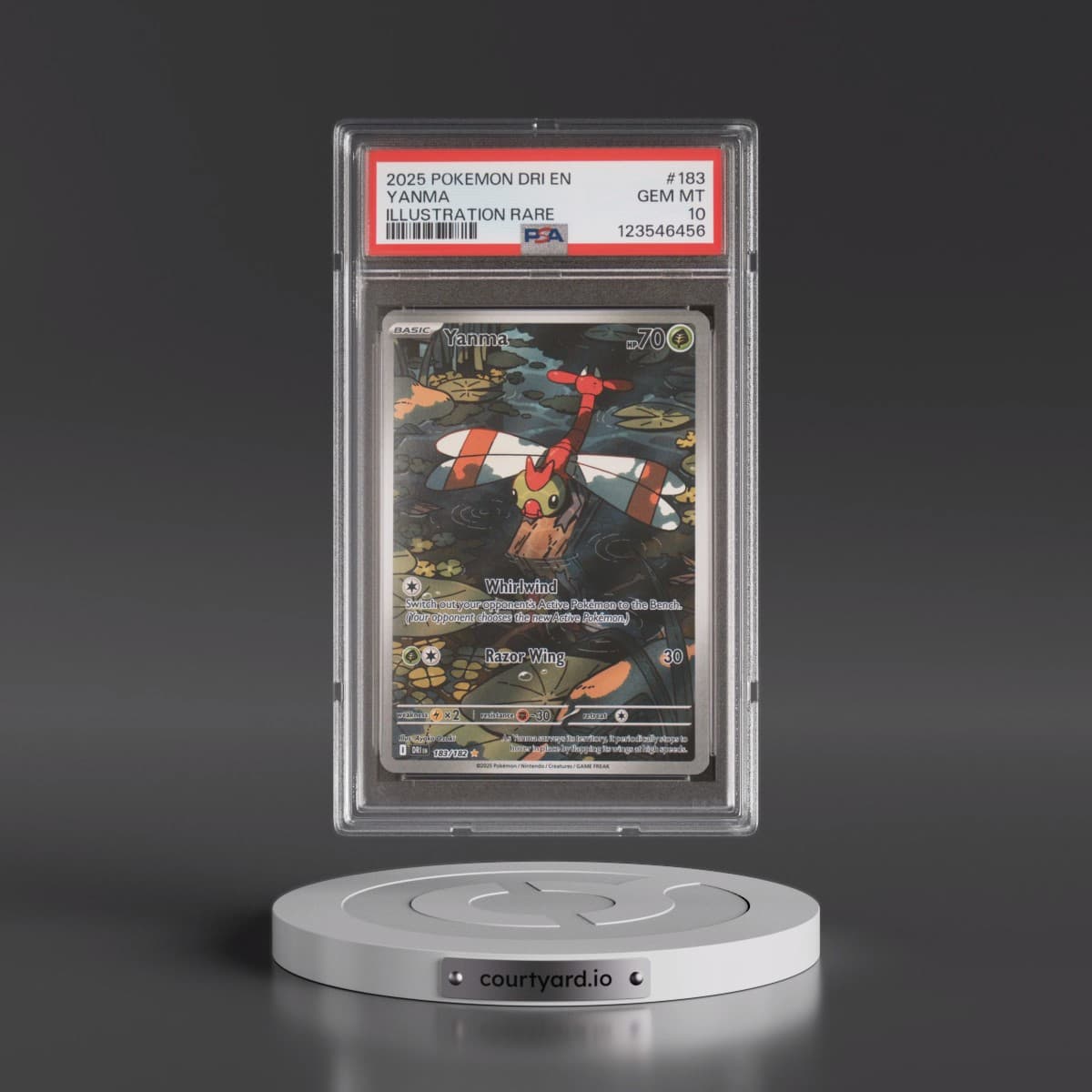 2025 Pokémon Dri EN-Destined Rivals #183 Yanma - Illustration Rare (PSA 10 GEM MINT)