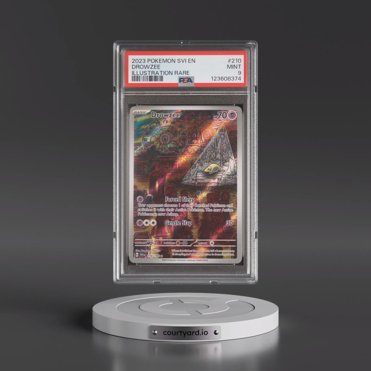 2023 Pokémon Svi EN-Scarlet & Violet #210 Drowzee - Illustration Rare (PSA 9 MINT)