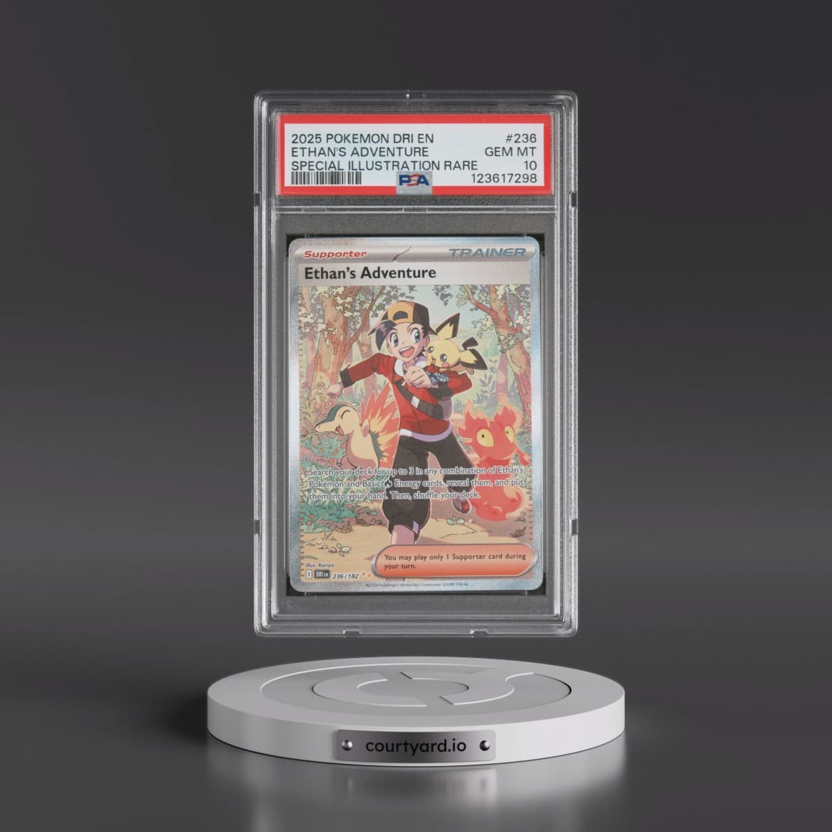 2025 Pokémon Dri EN-Destined Rivals #236 Ethan's Adventure - Special Illustration Rare (PSA 10 GEM MINT)