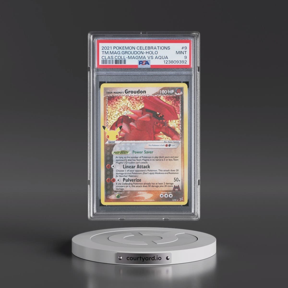 2021 Pokémon Celebrations Classic Collection #9 Team Magma's Groudon - Holo (PSA 9 MINT)