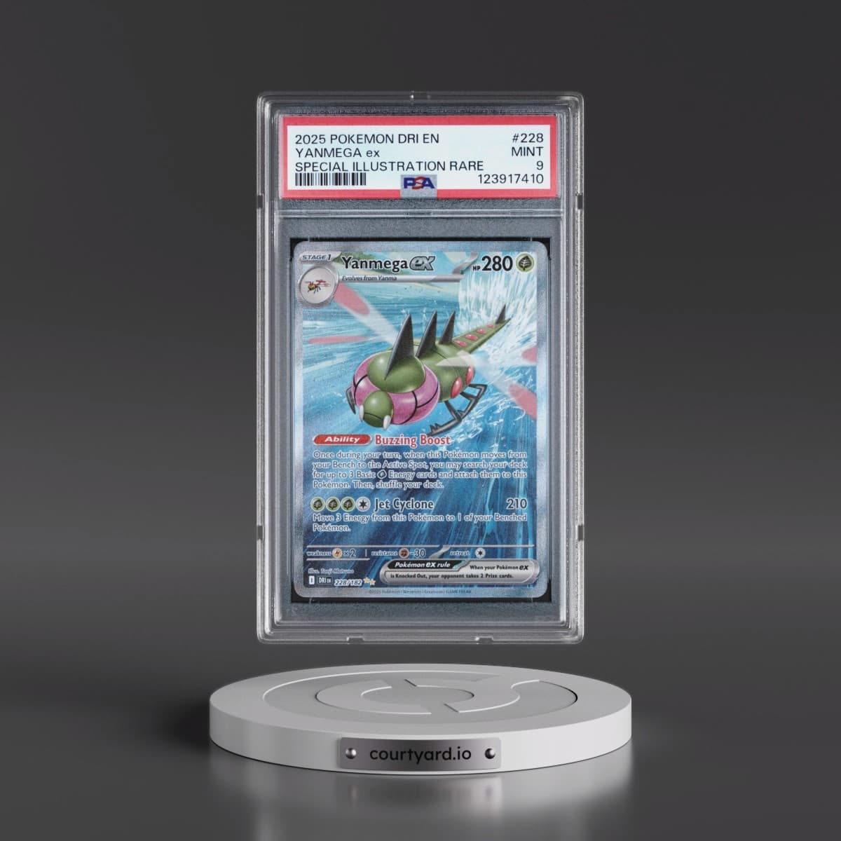 2025 Pokémon Dri EN-Destined Rivals #228 Yanmega EX - Holo Special Illustration Rare (PSA 9 MINT)