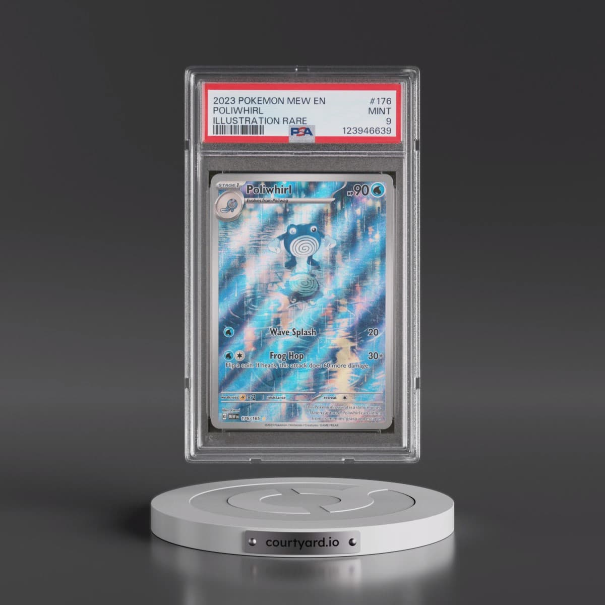 2023 Pokémon Mew EN-151 #176 Poliwhirl - Illustration Rare (PSA 9 MINT)