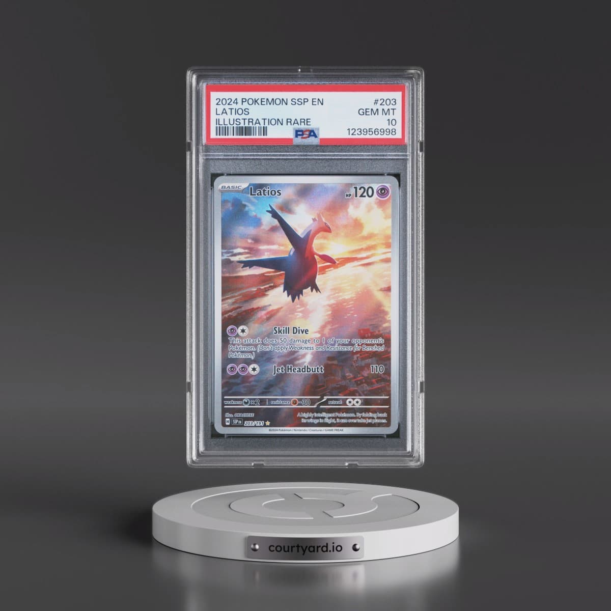 2024 Pokémon Ssp EN-Surging Sparks #203 Latios - Illustration Rare (PSA 10 GEM MINT)