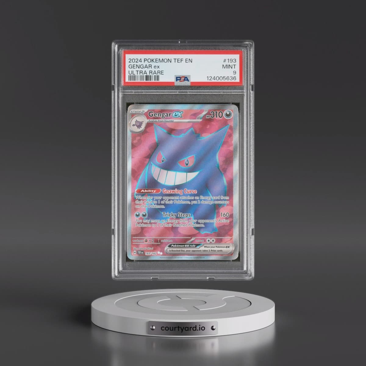 2024 Pokémon Tef EN-Temporal Forces #193 Gengar EX - Holo Ultra Rare (PSA 9 MINT)