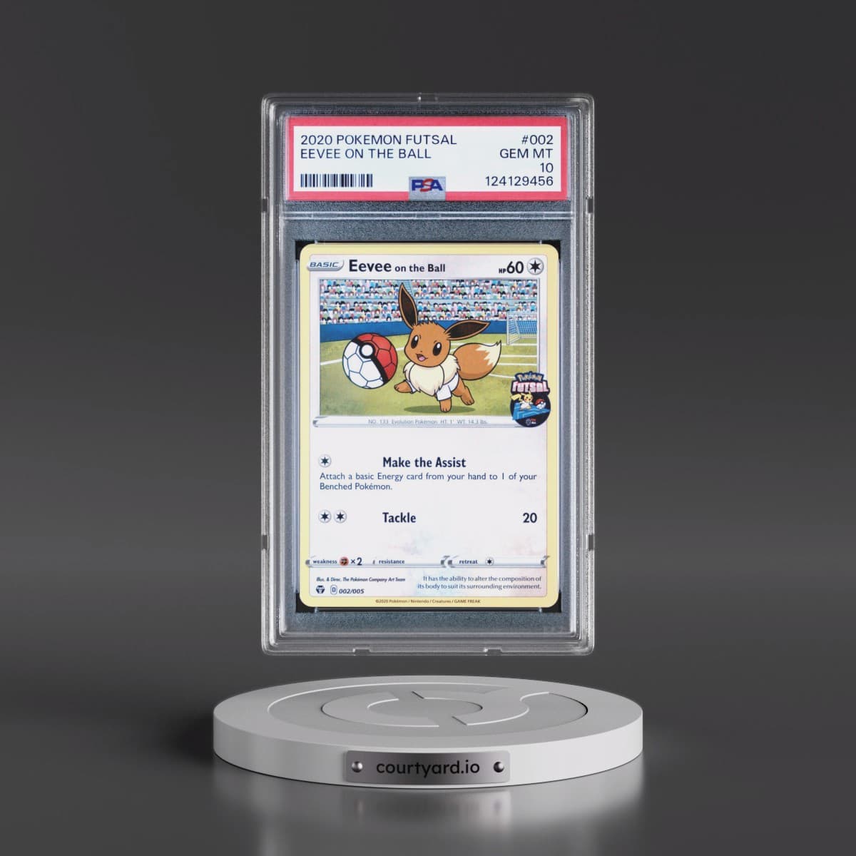 2020 Pokémon Futsal #002 Eevee on the Ball (PSA 10 GEM MINT)