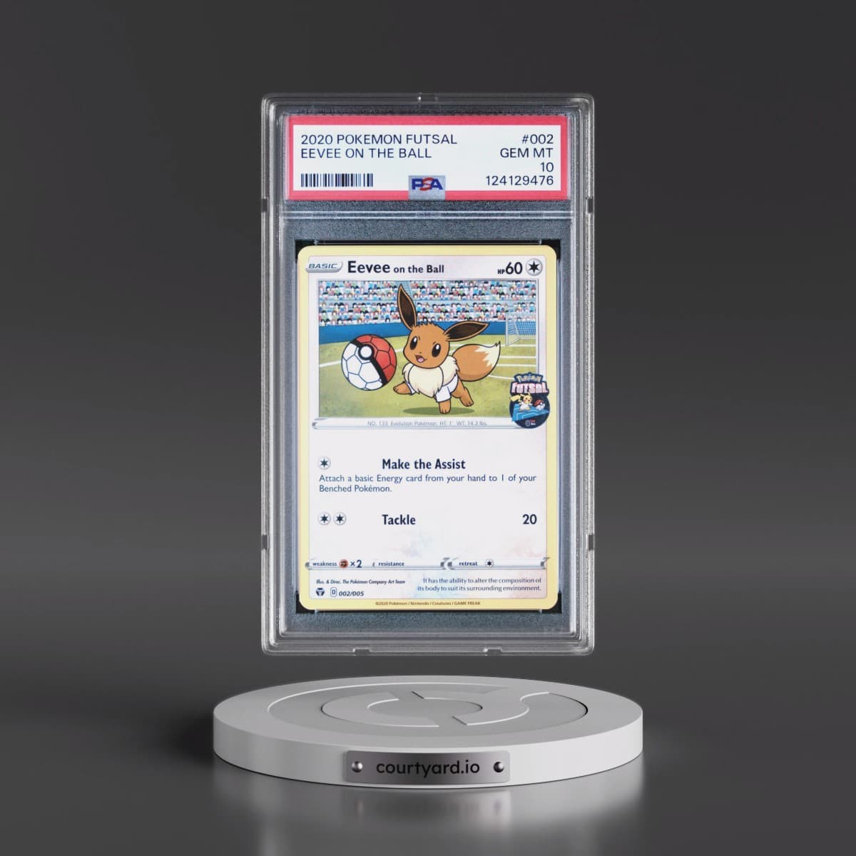 2020 Pokémon Futsal #002 Eevee on the Ball (PSA 10 GEM MINT)
