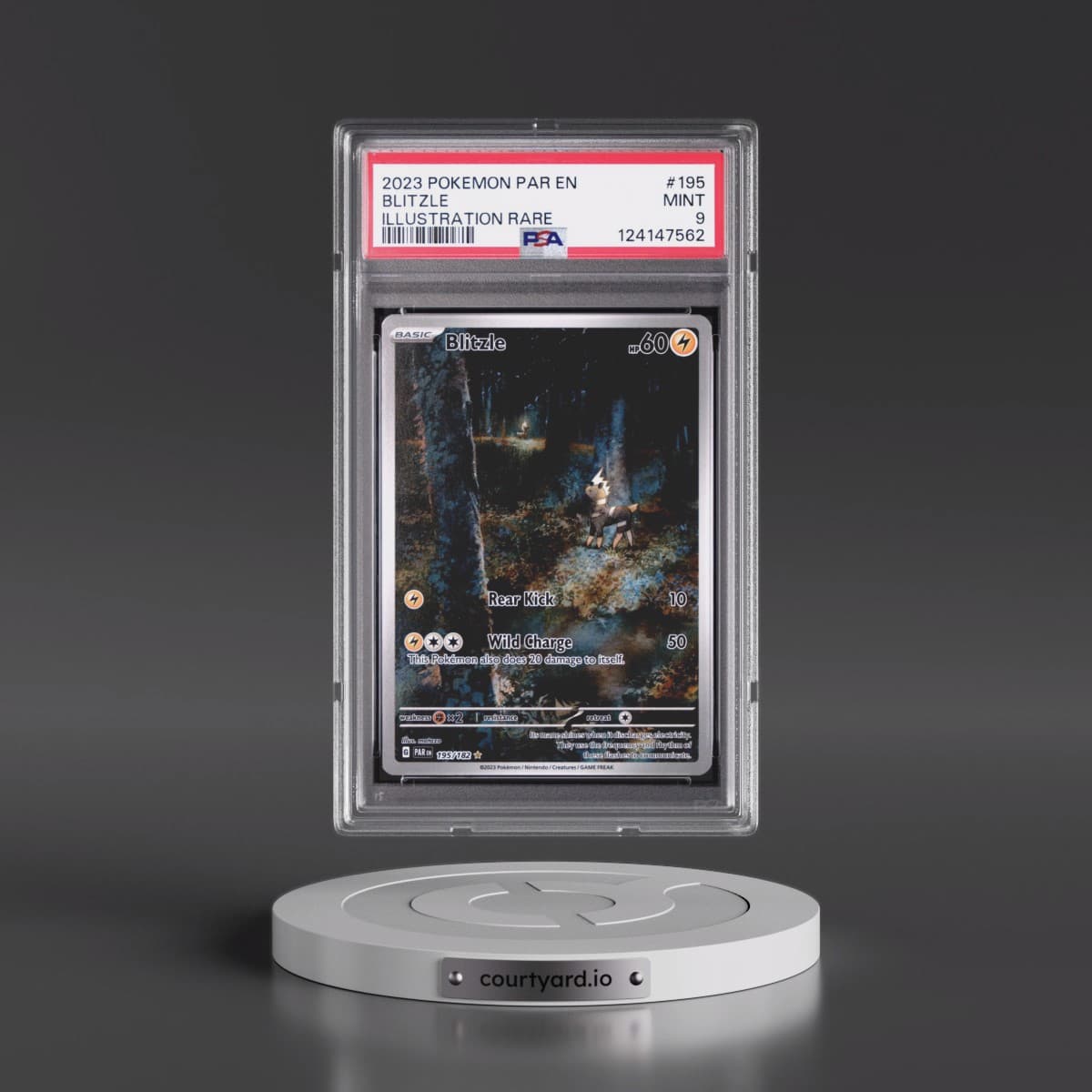 2023 Pokémon Par EN-Paradox Rift #195 Blitzle - Illustration Rare (PSA 9 MINT)