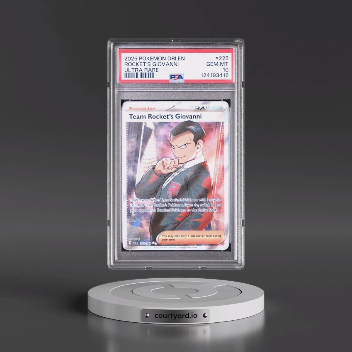 2025 Pokémon Dri EN-Destined Rivals #225 Team Rocket's Giovanni - Ultra Rare (PSA 10 GEM MINT)