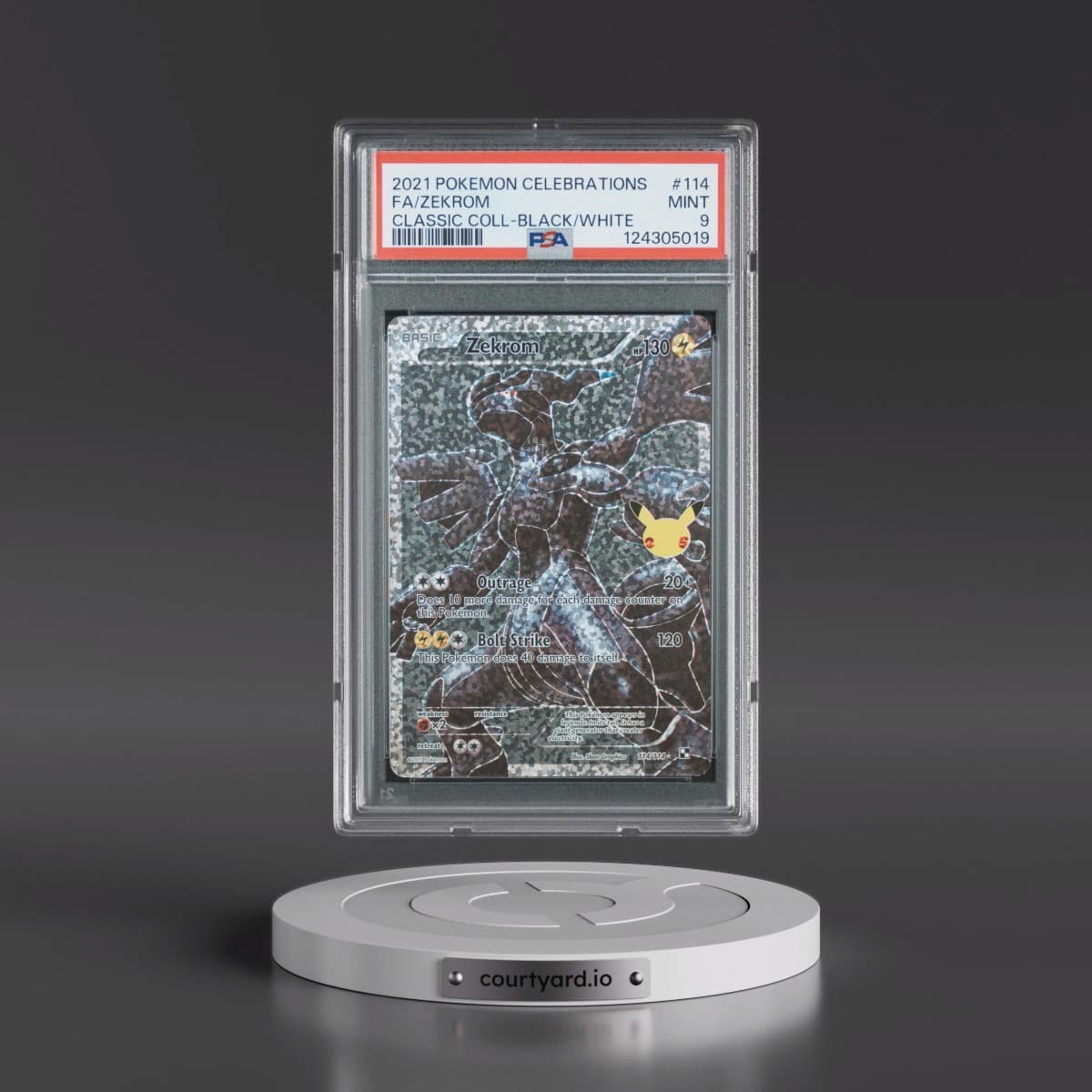 2021 Pokémon Celebrations Classic Collection #114 Zekrom - Full Art (PSA 9 MINT)