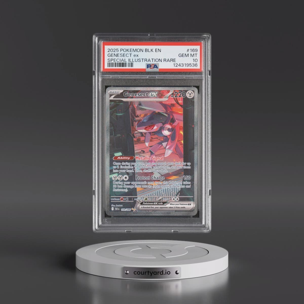 2025 Pokémon Blk EN-Black Bolt #169 Genesect EX - Holo Special Illustration Rare (PSA 10 GEM MINT)