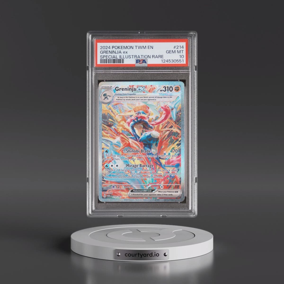 2024 Pokémon Twm EN-Twilight Masquerade #214 Greninja EX - Holo Special Illustration Rare (PSA 10 GEM MINT)