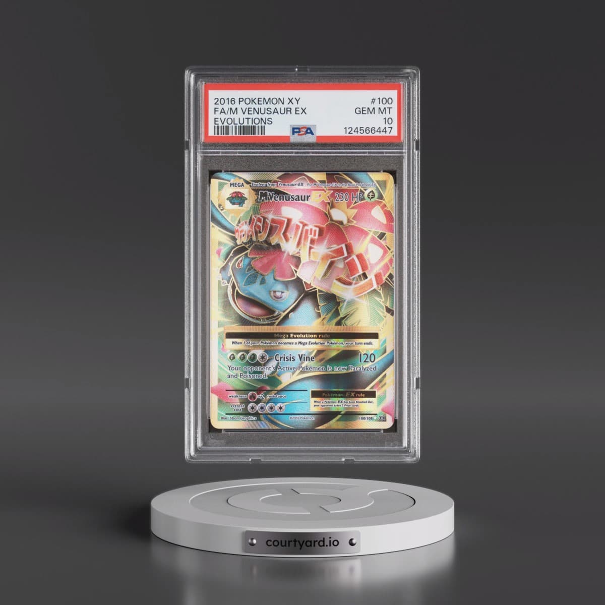 2016 Pokémon XY Evolutions #100 M Venusaur EX - Holo Full Art (PSA 10 GEM MINT)