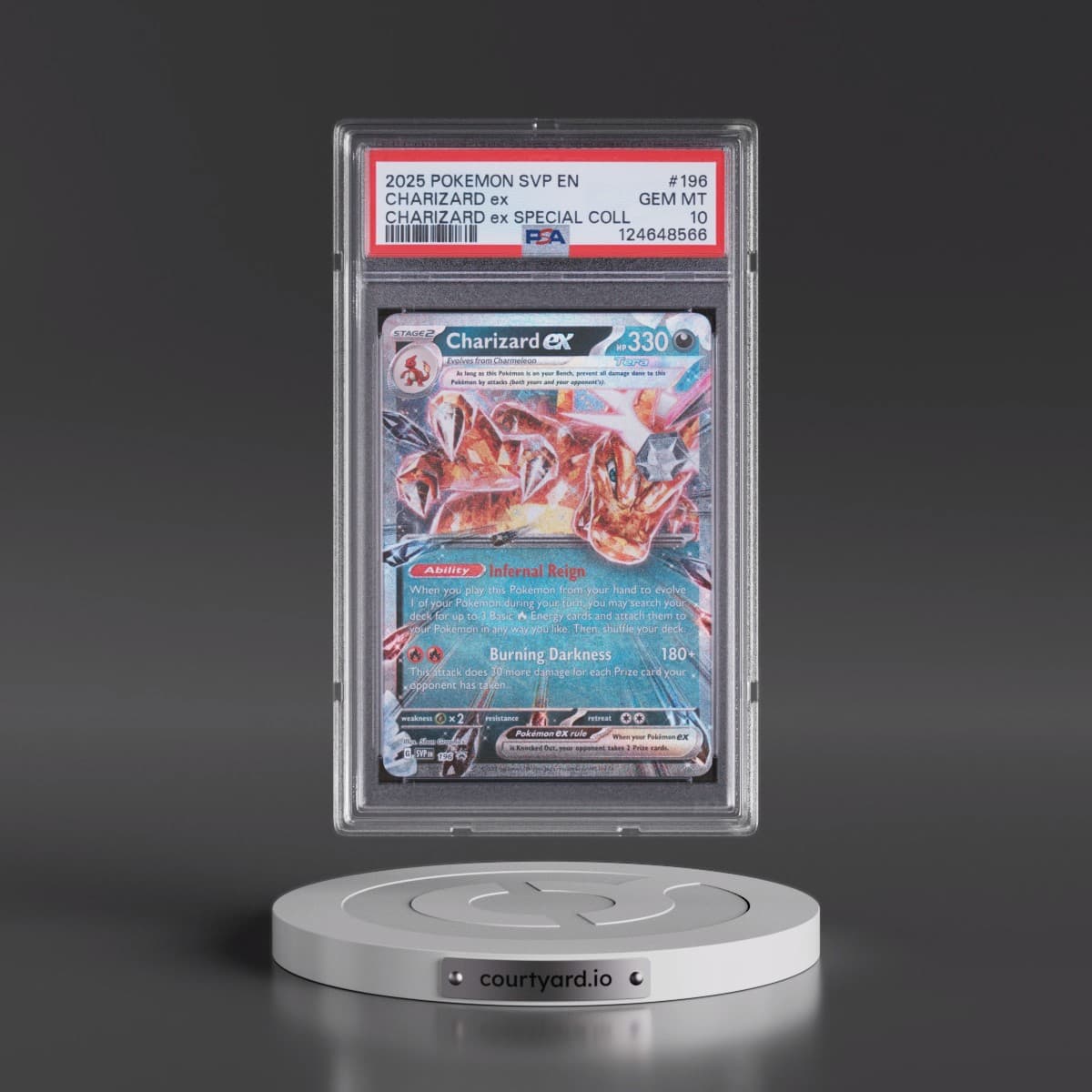 2025 Pokémon Svp EN-SV Black Star Promo #196 Charizard EX - Holo Charizard EX Special Collection (PSA 10 GEM MINT)
