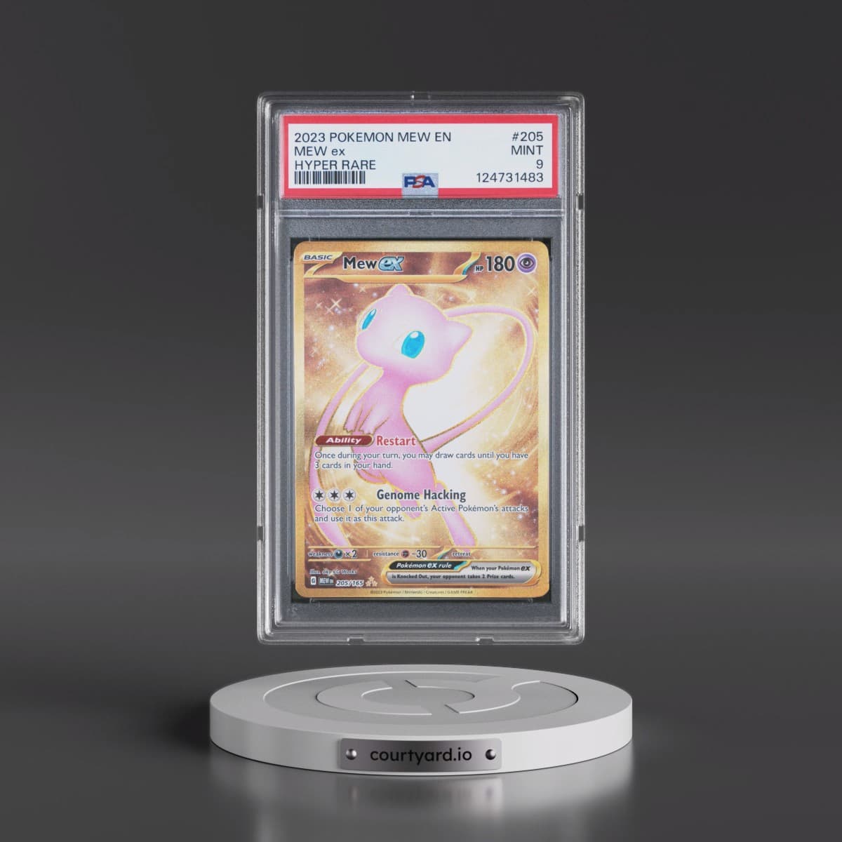 2023 Pokémon Mew EN-151 #205 Mew EX - Holo Hyper Rare (PSA 9 MINT)