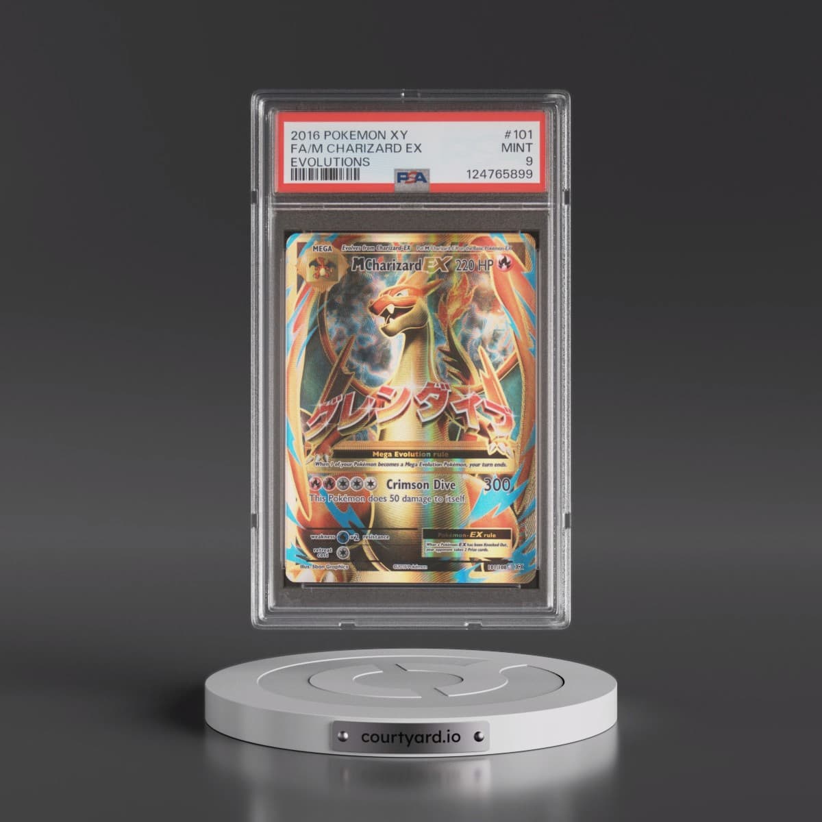 2016 Pokémon XY Evolutions #101 M Charizard EX - Holo Full Art (PSA 9 MINT)