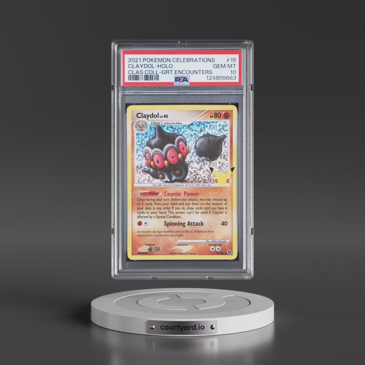2021 Pokémon Celebrations Classic Collection #15 Claydol - Holo (PSA 10 GEM MINT)
