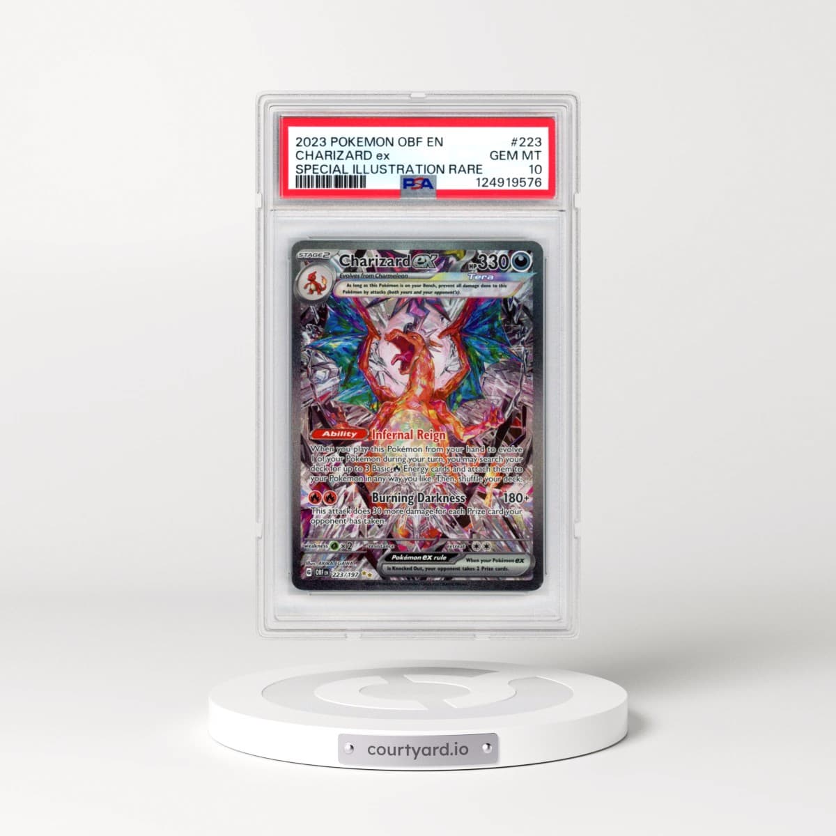 2023 Pokémon Obf EN-Obsidian Flames #223 Charizard EX - Holo Special Illustration Rare (PSA 10 GEM MINT)