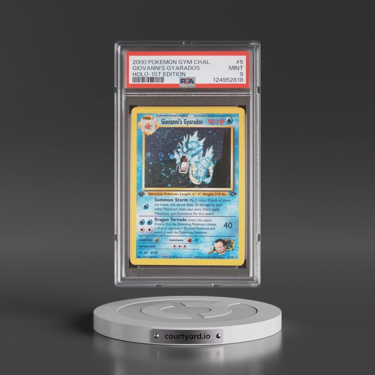 2000 Pokémon Gym Challenge #5 Giovanni's Gyarados - 1st Edition Holo (PSA 9 MINT)