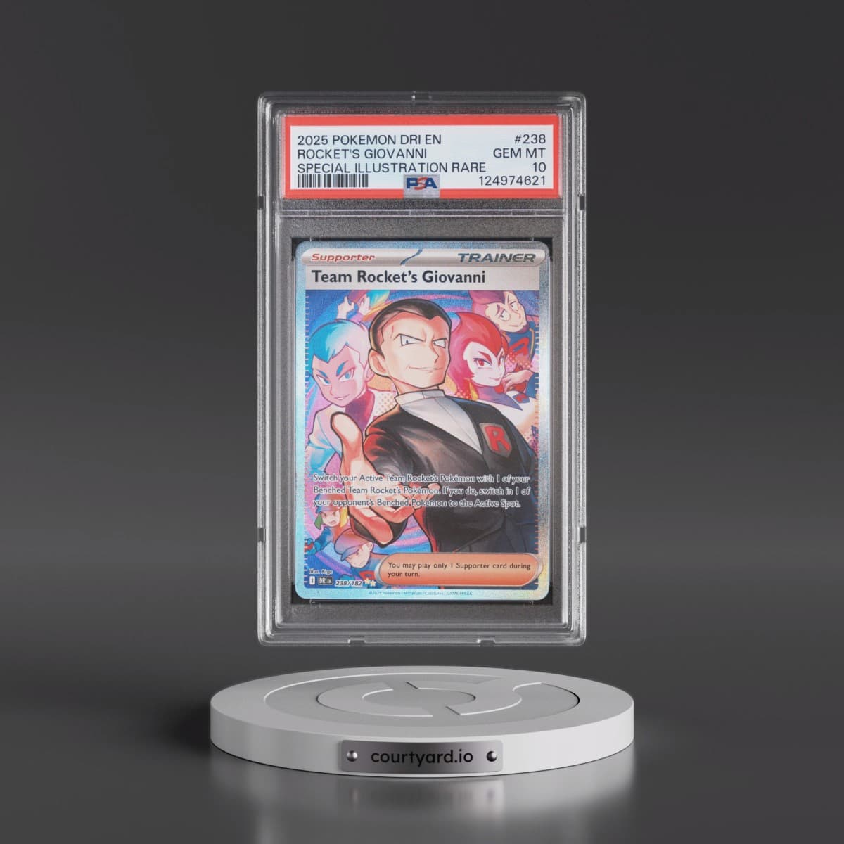2025 Pokémon Dri EN-Destined Rivals #238 Team Rocket's Giovanni - Special Illustration Rare (PSA 10 GEM MINT)