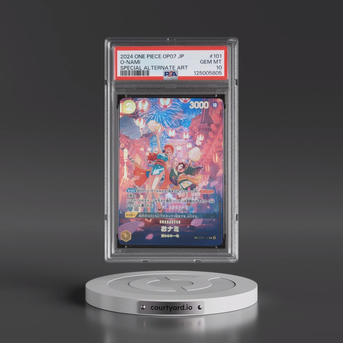 2024 One Piece Japanese OP07-500 Years in the Future #101 O-Nami - Special Alternate Art (PSA 10 GEM MINT)