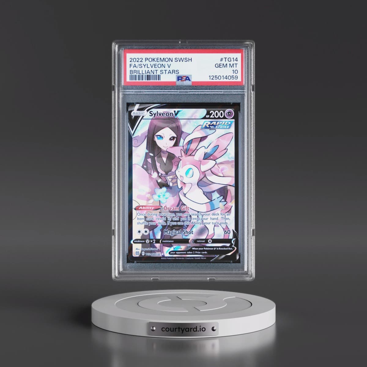 2022 Pokémon Sword & Shield Brilliant Stars #TG14 Sylveon V - Holo Full Art (PSA 10 GEM MINT)