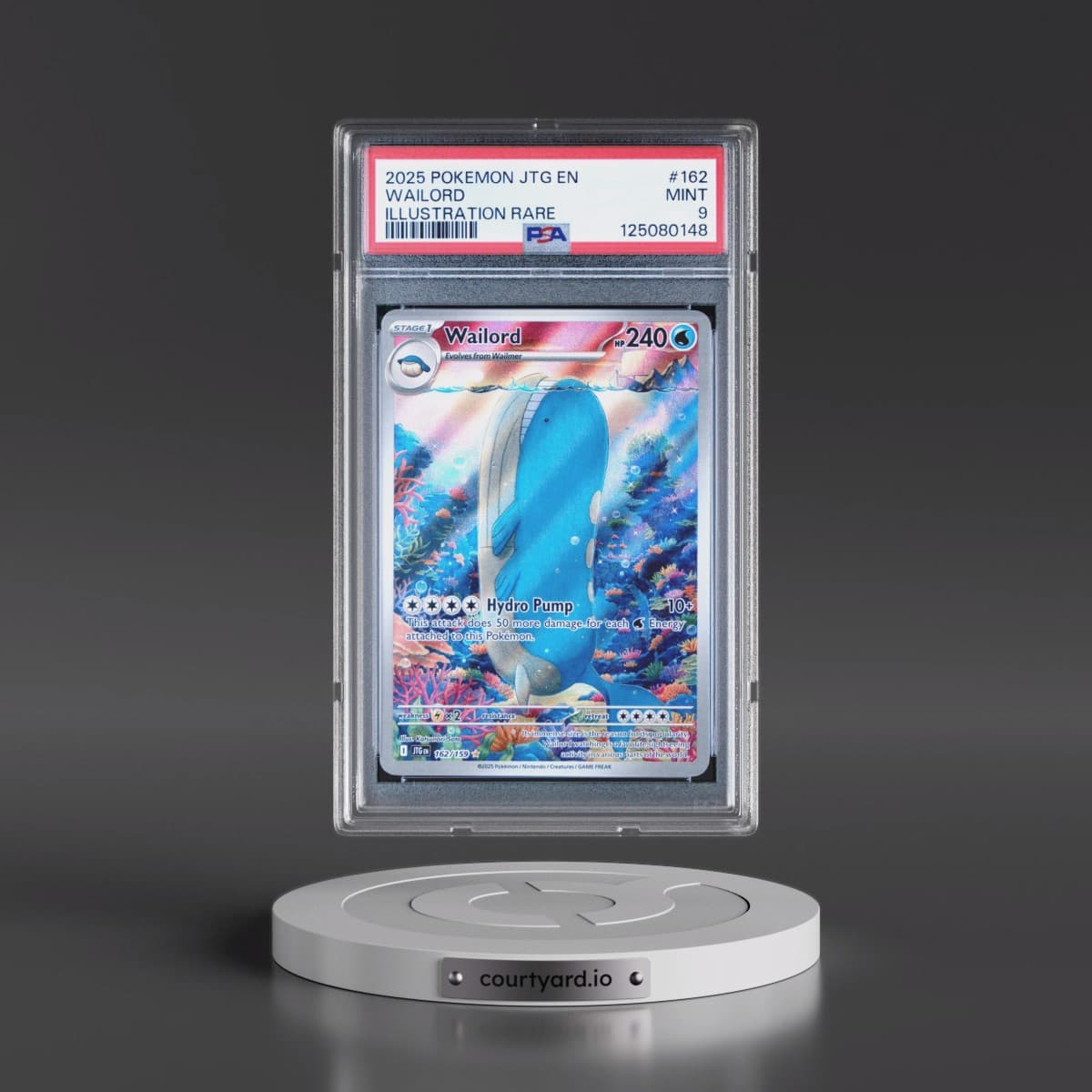 2025 Pokémon Jtg EN-Journey Together #162 Wailord - Illustration Rare (PSA 9 MINT)