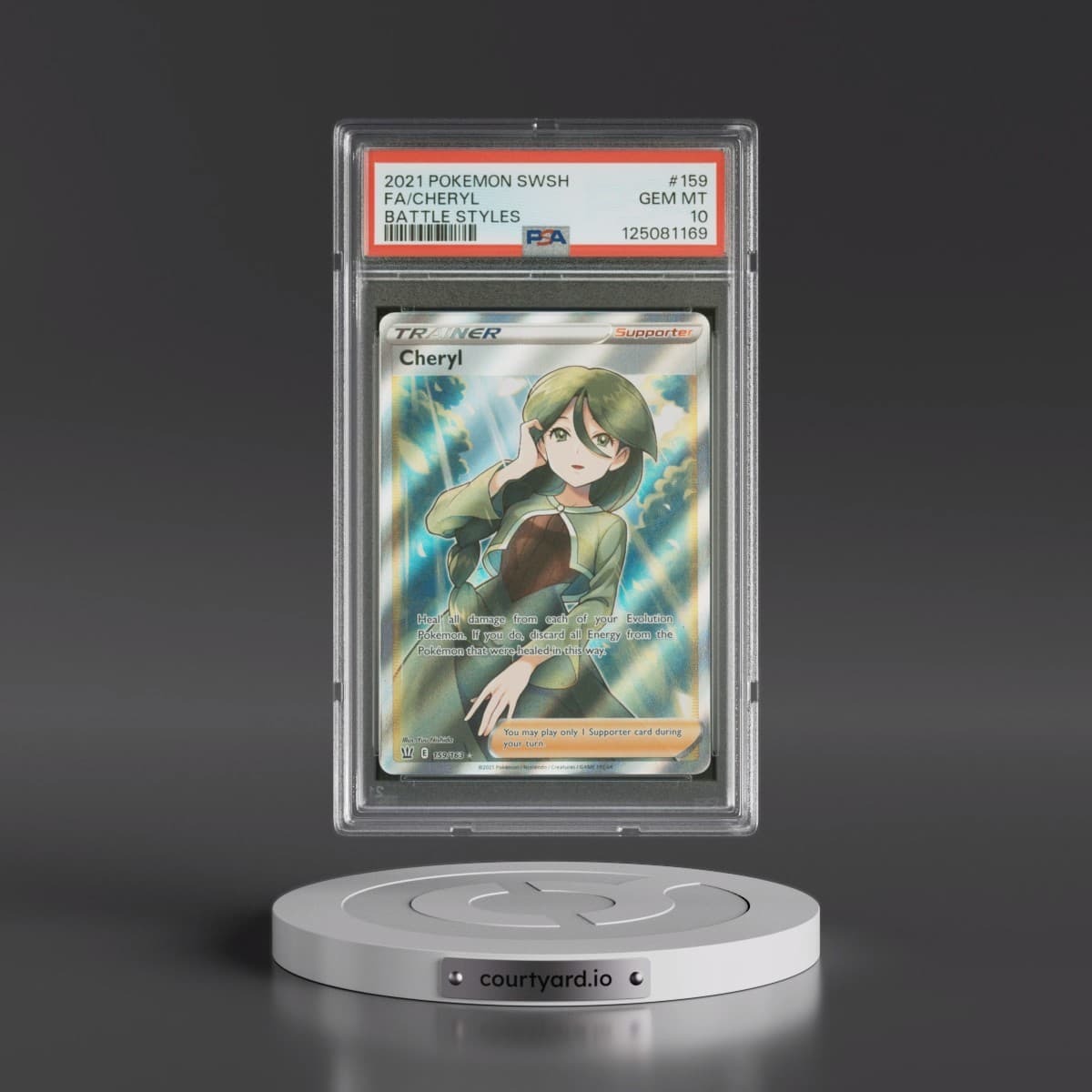 2021 Pokémon Sword & Shield Battle Styles #159 Cheryl - Full Art (PSA 10 GEM MINT)