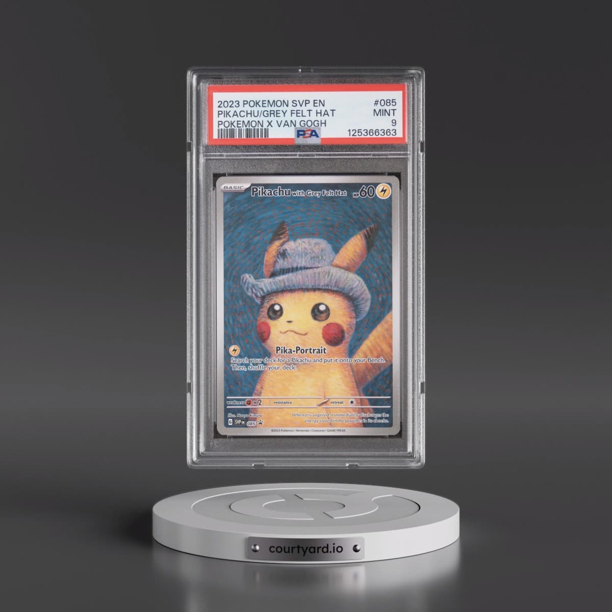 2023 Pokémon Svp EN-SV Black Star Promo #085 Pikachu With Grey Felt Hat - Pokemon X Van Gogh (PSA 9 MINT)