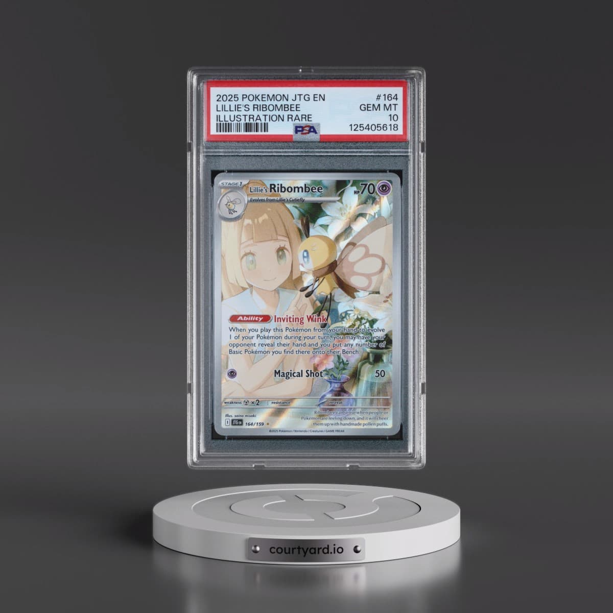 2025 Pokémon Jtg EN-Journey Together #164 Lillie's Ribombee - Illustration Rare (PSA 10 GEM MINT)