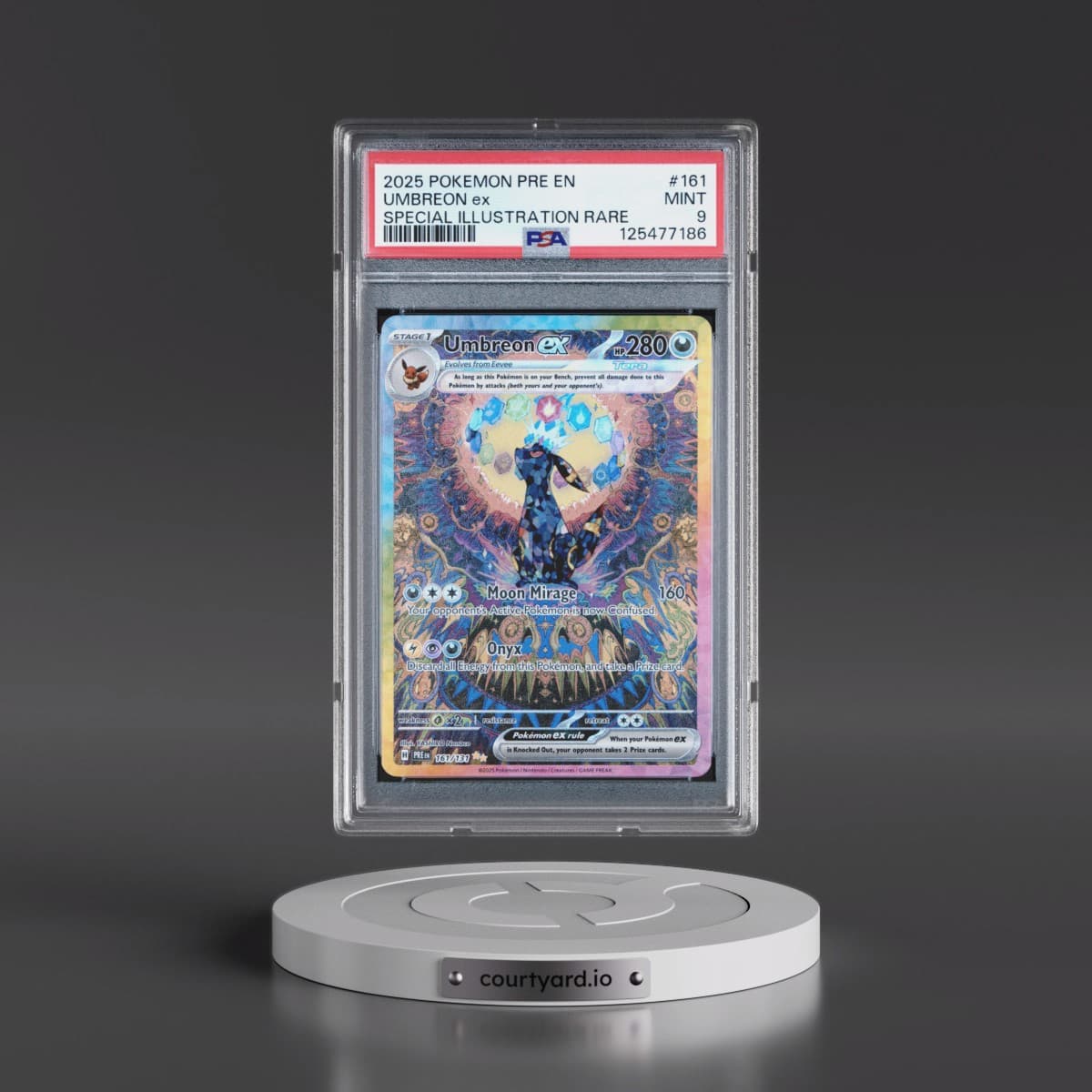 2025 Pokémon Pre EN-Prismatic Evolutions #161 Umbreon EX - Holo Special Illustration Rare (PSA 9 MINT)