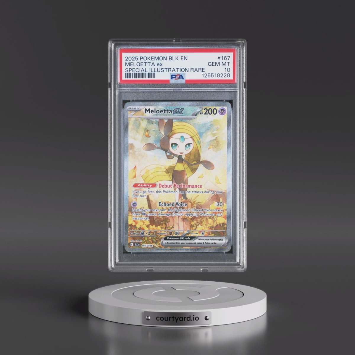 2025 Pokémon Blk EN-Black Bolt #167 Meloetta EX - Holo Special Illustration Rare (PSA 10 GEM MINT)
