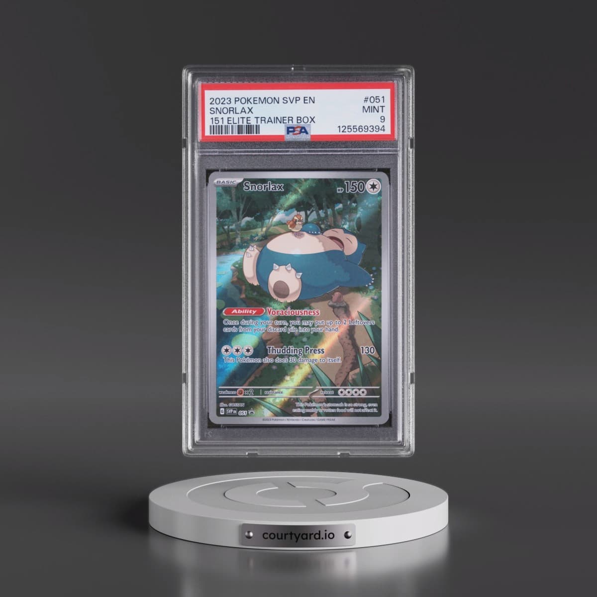 2023 Pokémon Svp EN-SV Black Star Promo #051 Snorlax - 151 Elite Trainer Box (PSA 9 MINT)