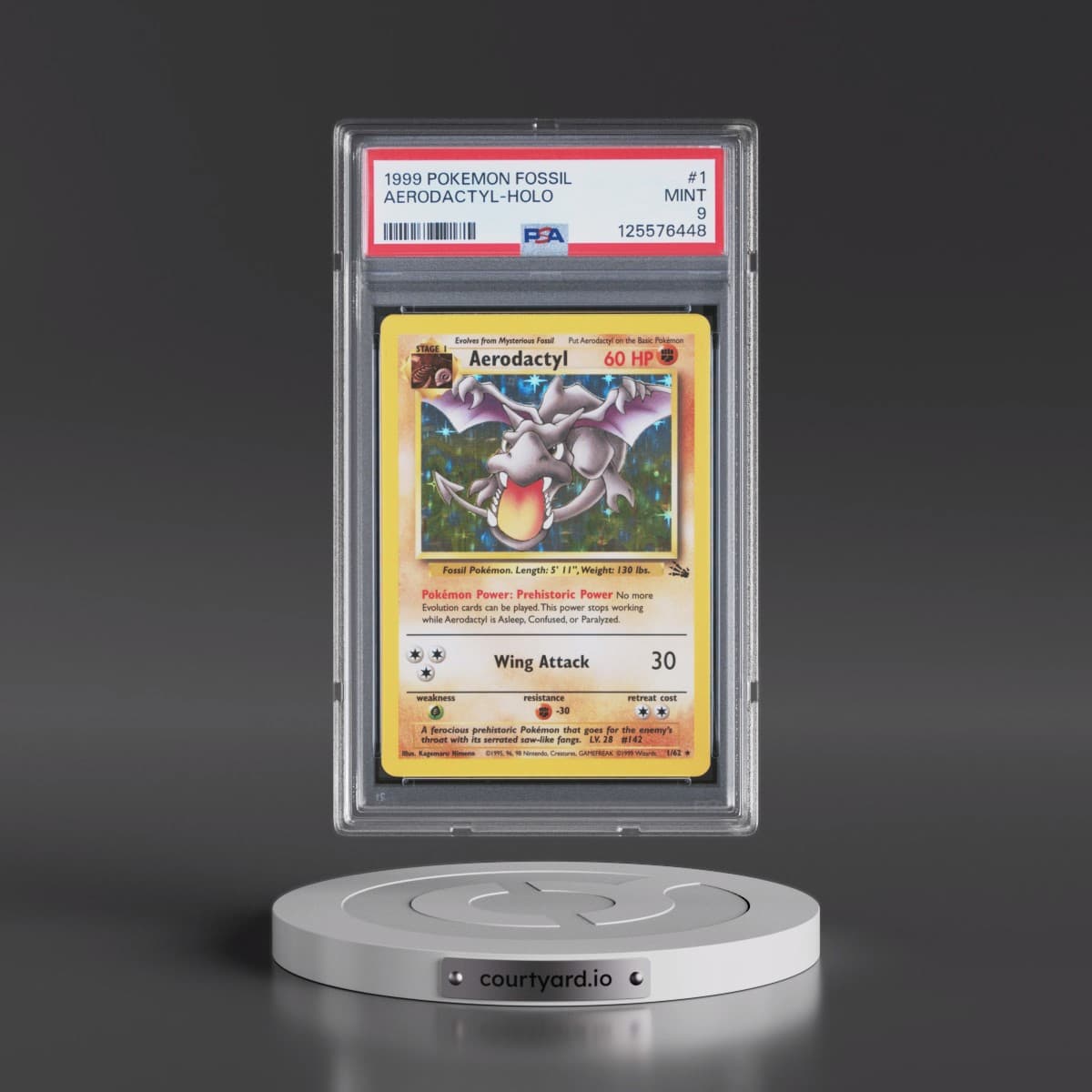 1999 Pokémon Fossil #1 Aerodactyl - Holo (PSA 9 MINT)