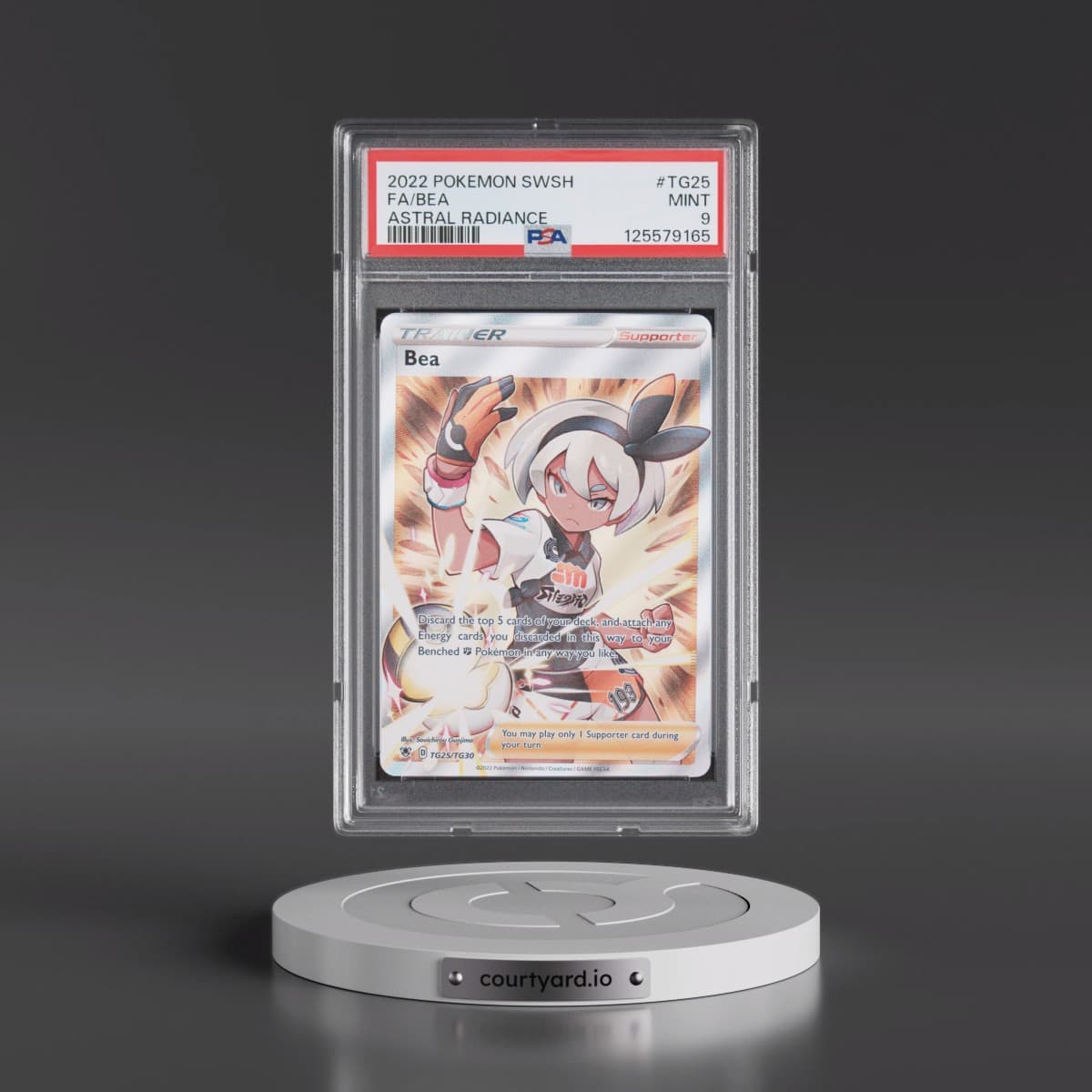 2022 Pokémon Sword & Shield Astral Radiance #TG25 Bea - Full Art (PSA 9 MINT)