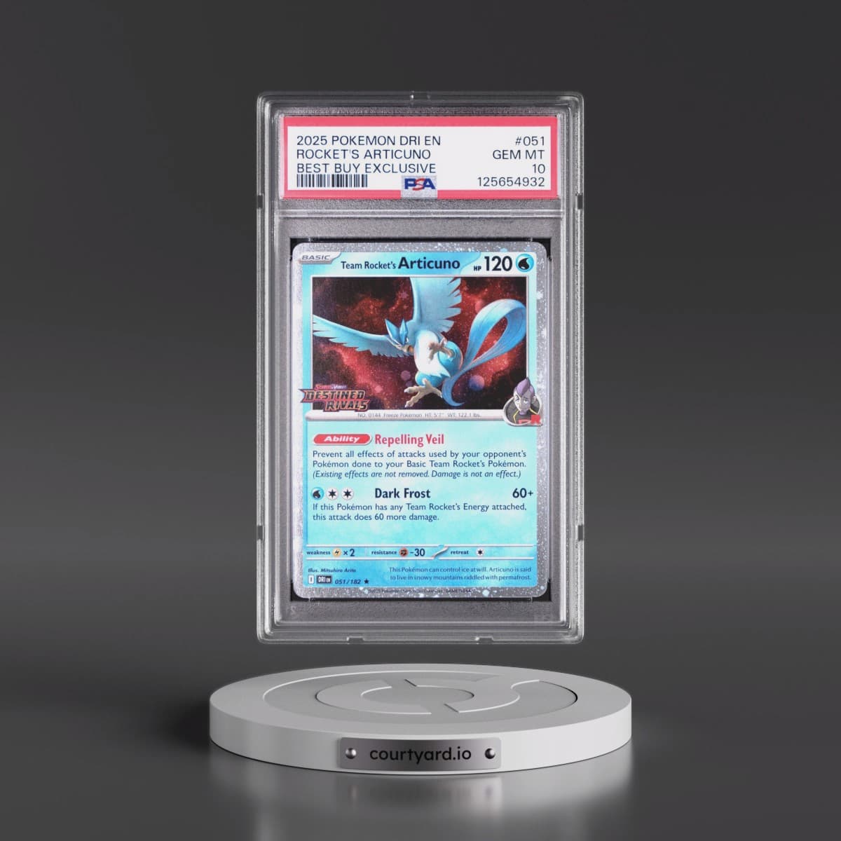 2025 Pokémon Dri EN-Destined Rivals #051 Team Rocket's Articuno - Best Buy Exclusive (PSA 10 GEM MINT)