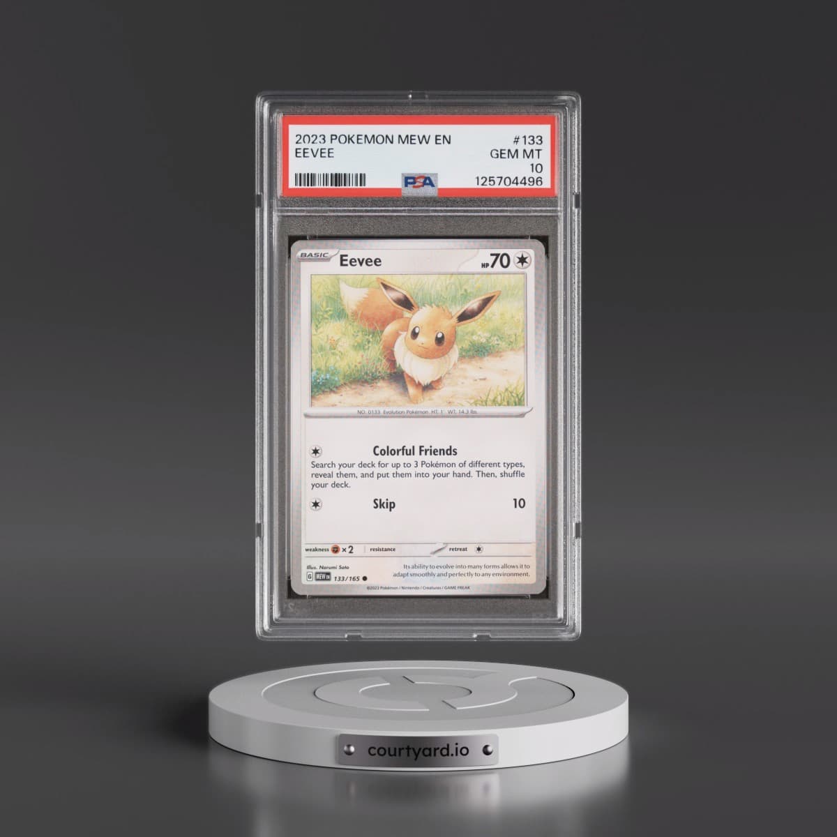 2023 Pokémon Mew EN-151 #133 Eevee (PSA 10 GEM MINT)